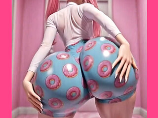 Redhead slut super big ass animation