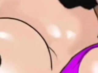 Married Busty Brunette Can't Resist the Sight of a Big Black Cock. Cartoon