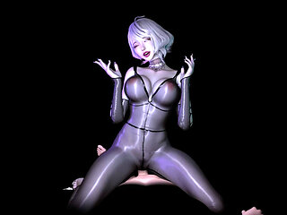 3D Short Hair Slut Asian Whore Wearing Sexy Lingerie Got Fucked so Hard