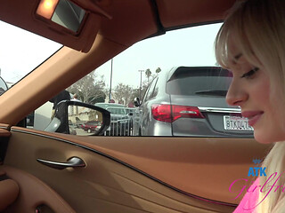 POV Date Night Roadhead with Amateur Cecelia Taylor - She Gives Amazing Blowjob in the Car