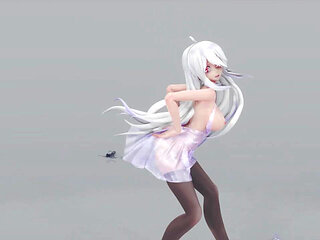 Mmd Brown Eyed Girls; Sheer Dress; See-through Heels; Black Stockings