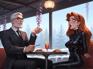 Bound Delight Triple Strap-on Milk Squirting Whore XXX!