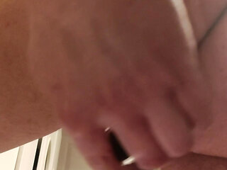 Anal plug deep on the ass