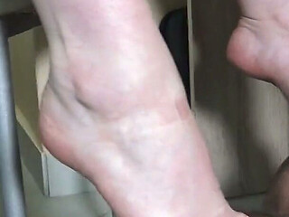 French Princess Home Office Foot Slave!