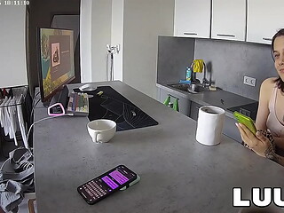 LUUV. Real couple Kareflore and Abbadon engage in a casual, real conversation in the kitchen for their reality show