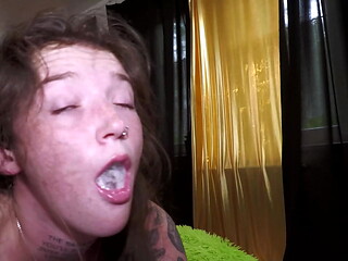 Oh yes, Amyyy is happy, she gets fucked again and gets her beloved cum