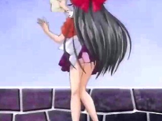 Horny anime teen gives a wet blowjob before getting her tight pussy pounded.