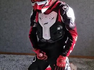 Motocross Guy Jerking off in Full Gear