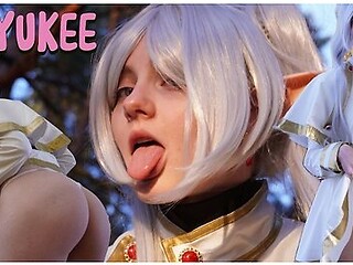 Anime Girl - Frieren: Beyond With Cum On Her Face Journeys End