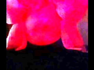 Humping my bed to make myself cum under my red strobe light
