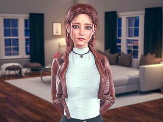 Visual novel gameplay featuring big boobs and fun mom themes