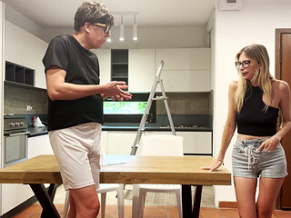 Stepaunt Disgusted by Her Stepnephew's Perverse Request to Help Her with the Internet Gets Excited by Snotting His Cock