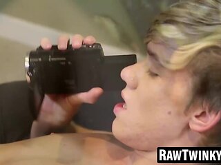 RawTwinkys.com - Horny twink fucked while spraying warm cum