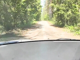 Married cutie gets helped and agrees to cheat in the forest