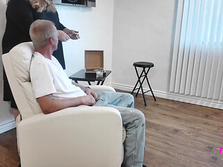 CD Sissy Relaxes Her Man with a Cigar and a Blowjob