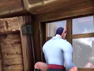 Elf thieve stuck on a window: Warcraft parody