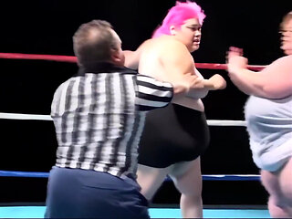Crazy Wrestling Between Huge Fat Bitches