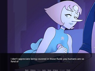 Pearl Jerks Just Shady to Huge Cumshot in Hentai Gem Blast 4