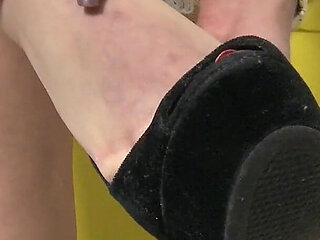 Hot Nina Blowjob, Footjob and Fucking a Big Dick!