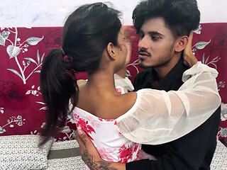 Nepalese Stepsister Rides Brother's Big Dick in Desi Village