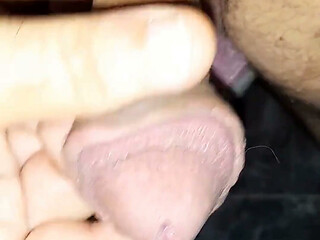 Anal Sex Toy with Cock Ring and Eggs Inside My Ass While Masturbating in Close-up
