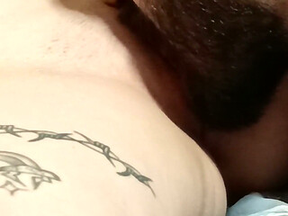 Bearded Man Gently Licks Pussy to Orgasm