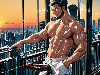 Ai Generated Intense Muscle Men