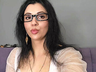 KristinaSlut Russian MILF Tutor Fucks Huge Dildo - Dirty Talk & Squirting Pussy