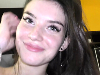 Stefany Kyler 18 Year Old Russian Teen Fucked Hard at Home - Homemade POV Blowjob & Cowgirl Sex