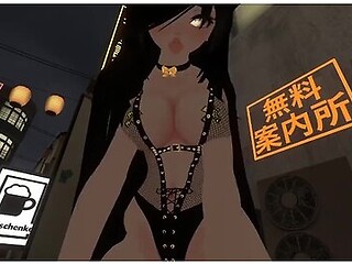 Anime beauty takes you in a dark alley