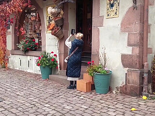 Blonde Mature Wife Enjoys Sex in Dress