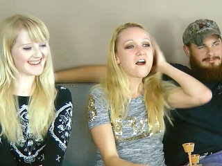 Blonde Teens Anneliese & Krystal Play Strip Pirate Penguins Game - HD Amateur Threesome