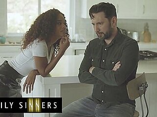 Beautiful Ebony Girl Offers To Suck Her Stepfathers Big Throbbing Cock