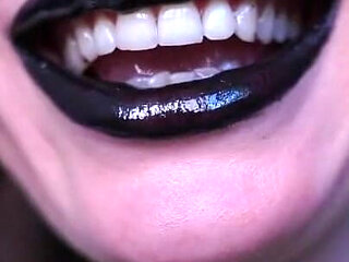 Get Lost in the Mesmerizing Gloss of My Phat, Gothic Lips as I Tease and Kiss You Into Submission