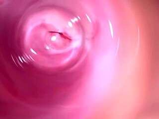 Close-Up of Mia Fosters Creamy Teen Pussy Gaping