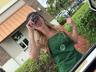 Starbucks Slut Gomorrah Fucked by Teddy Tarantino On Her Break