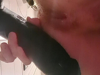 Deep & Hard: Stuffing A Massive Black Dildo All The Way Up My Ass!