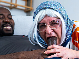 BBW Granny Gets All Holes Stretched by a Big Black Dick