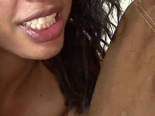 Lavish and Desiree sexy ebony skin in lesbian love with toys and Strap-ons
