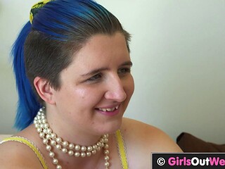 Chubby Hairy Lesbians Orgasm from Cunnilingus and Anal Fingering