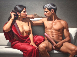 Indian super hot stepmom with big tits teaching her son how to fuck a wet pussy and satisfy it