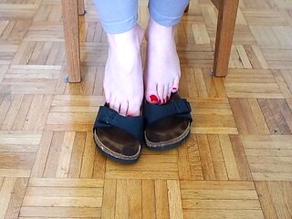 Foot fetish Close up feet and toes tease