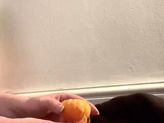 Bare Feet Crushing and Orange