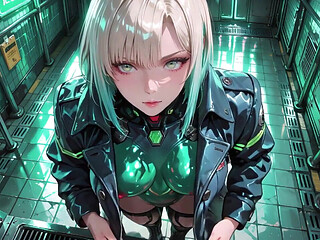Blonde Knight Lounges Seductively While Her Silver-haired Partner Kneels to Serve