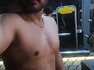 Hot Man Workout at Gym