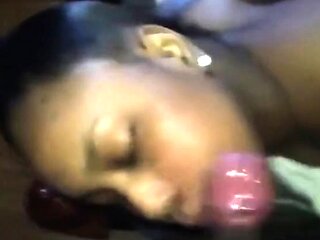 Black Amateur's Mean Blowjob