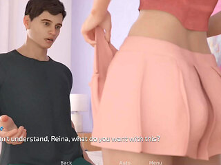 Stepsister researching stepbrother&#039;s cock