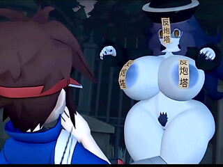 3d2d Huge Tits Blue fantasy chick breast expansion w/ Sound added
