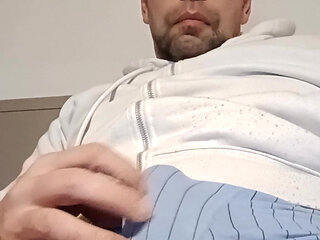 Just the balls sticking out. It's really sexy