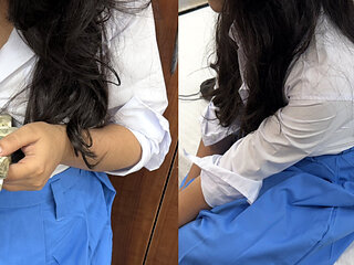 School Girl Ko Paise Churate Pakda or Phone Kya Hua Teen Girl
